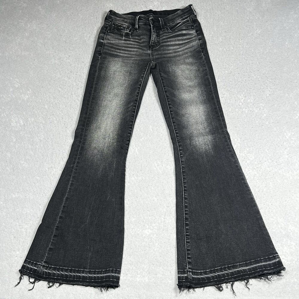 Buckle Black Jeans Women’s Size 23 Black Fit No 53 Mid-Rise Flare Stretch Denim